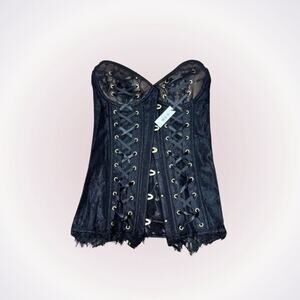 Adore Me Adjustable Black Corset | Sz S, NWT